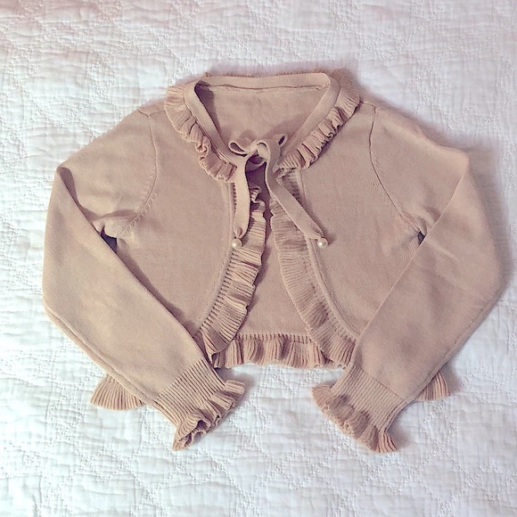 Ruffle Cardigan with Pearl Pink*Photo Updated - Picture 2 of 10